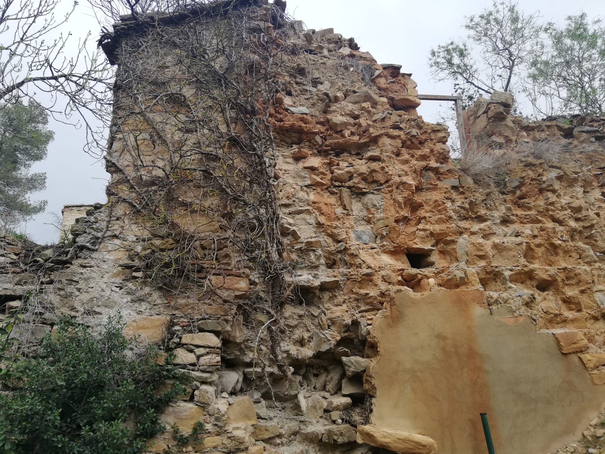 Estat de l'antic monestir de Valldonzella, a Collserola, fotografiat l'any 2024 / Cedida