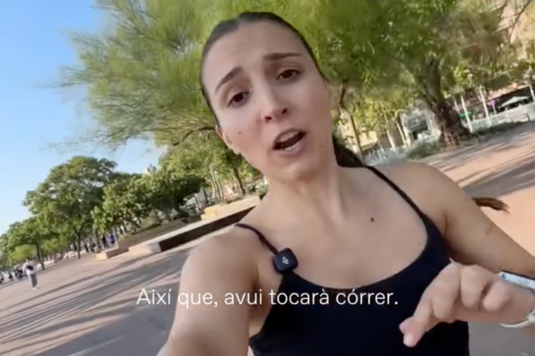La creadora de contingut Marta Robli, en un fragment del vídeo / Instagram