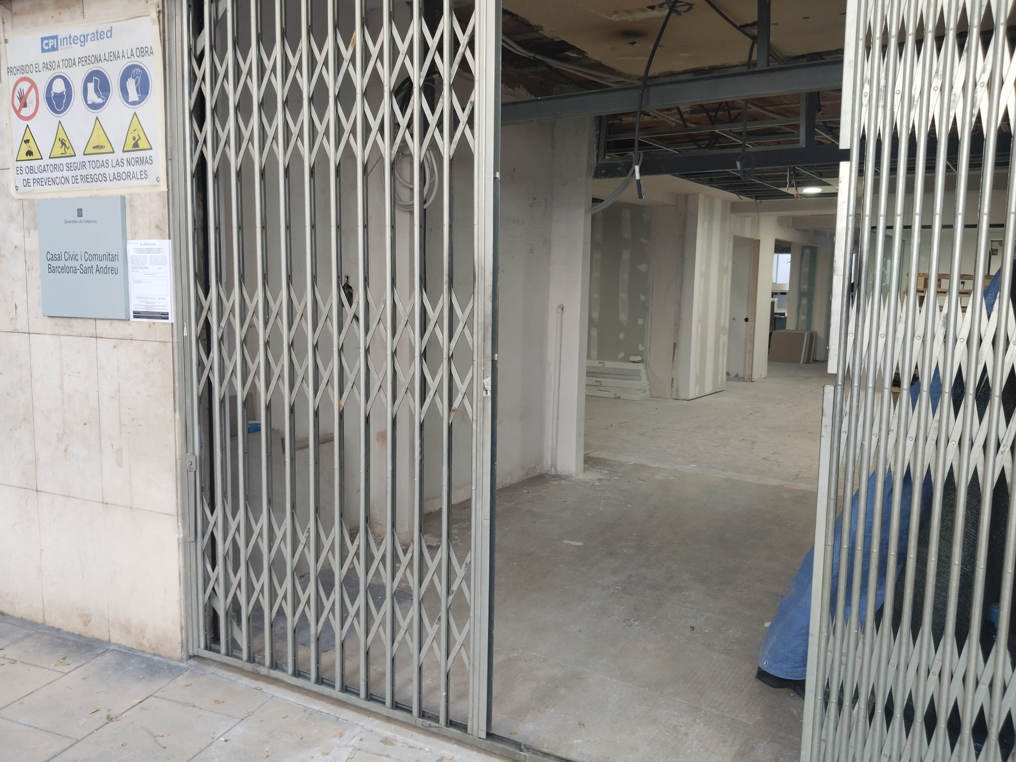 Obres durant l'agost al Casal Cívic i Comunitari de Sant Andreu / Gabriel González