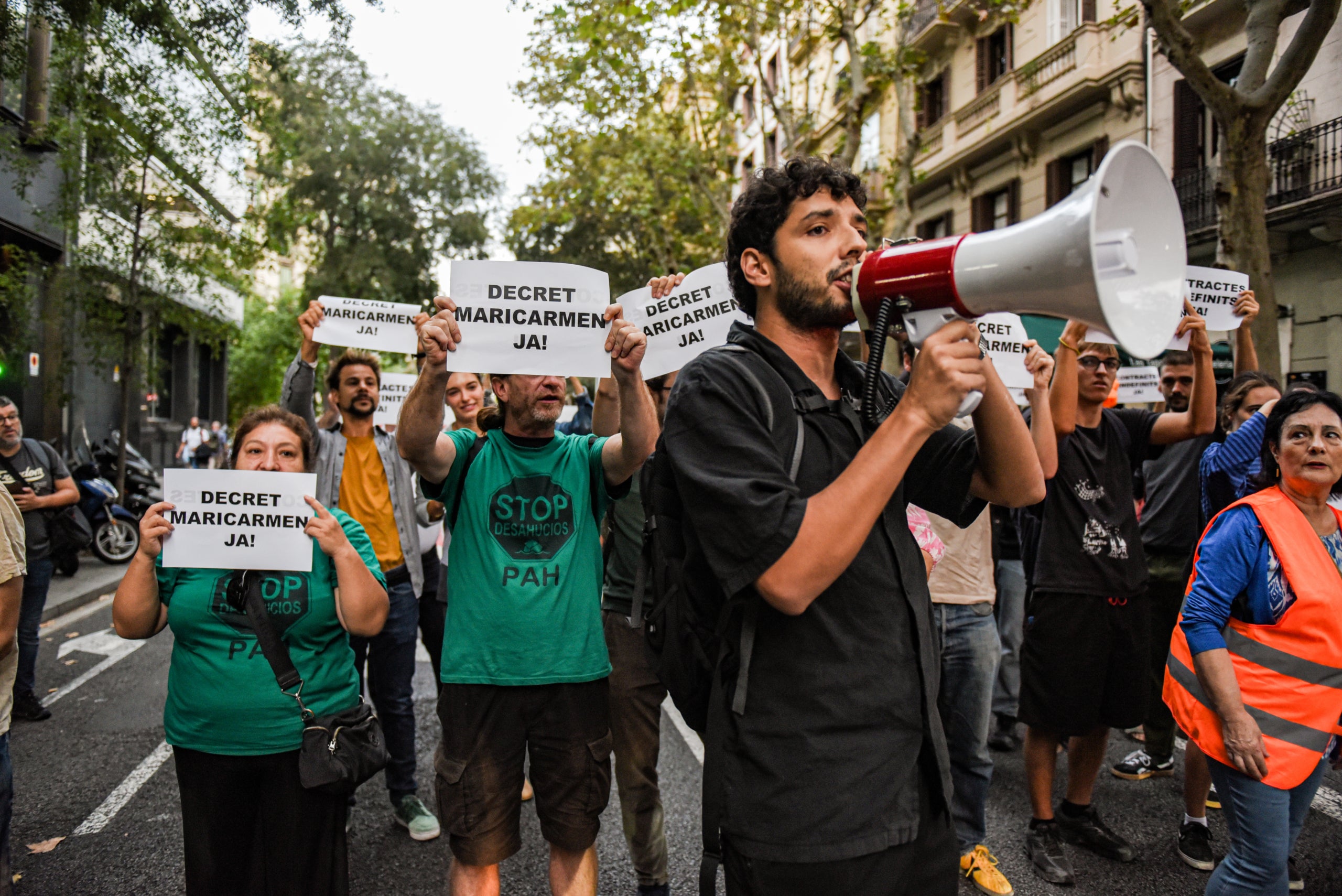 Talls de carrers convocats aquest dilluns a primera hora del matí pel Sindicat de Llogateres i el moviment prohabitatge / Alberto Paredes / Europa Press