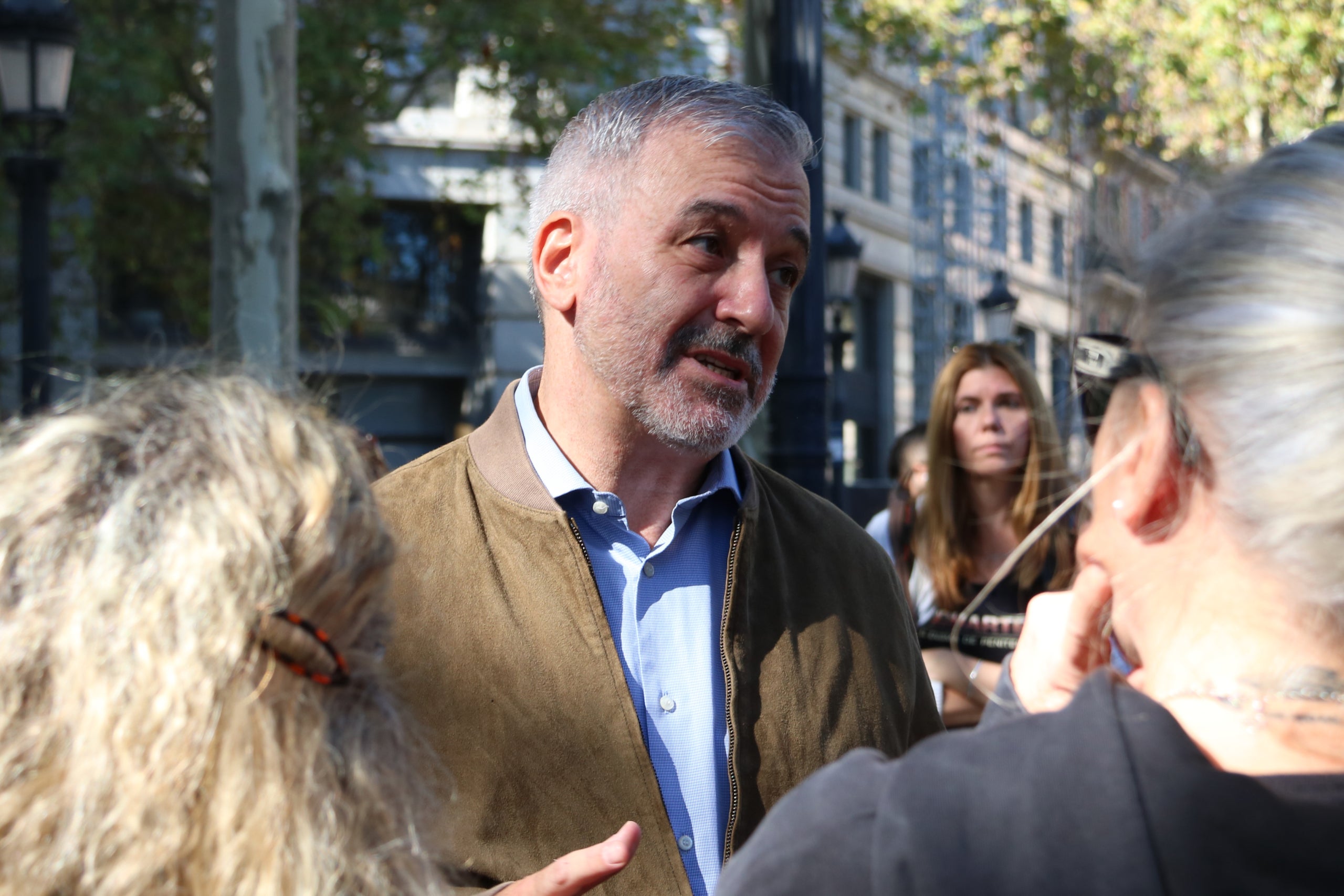 Collboni, aquest diumenge a la plaça de Catalunya /ACN-Gemma Delgado