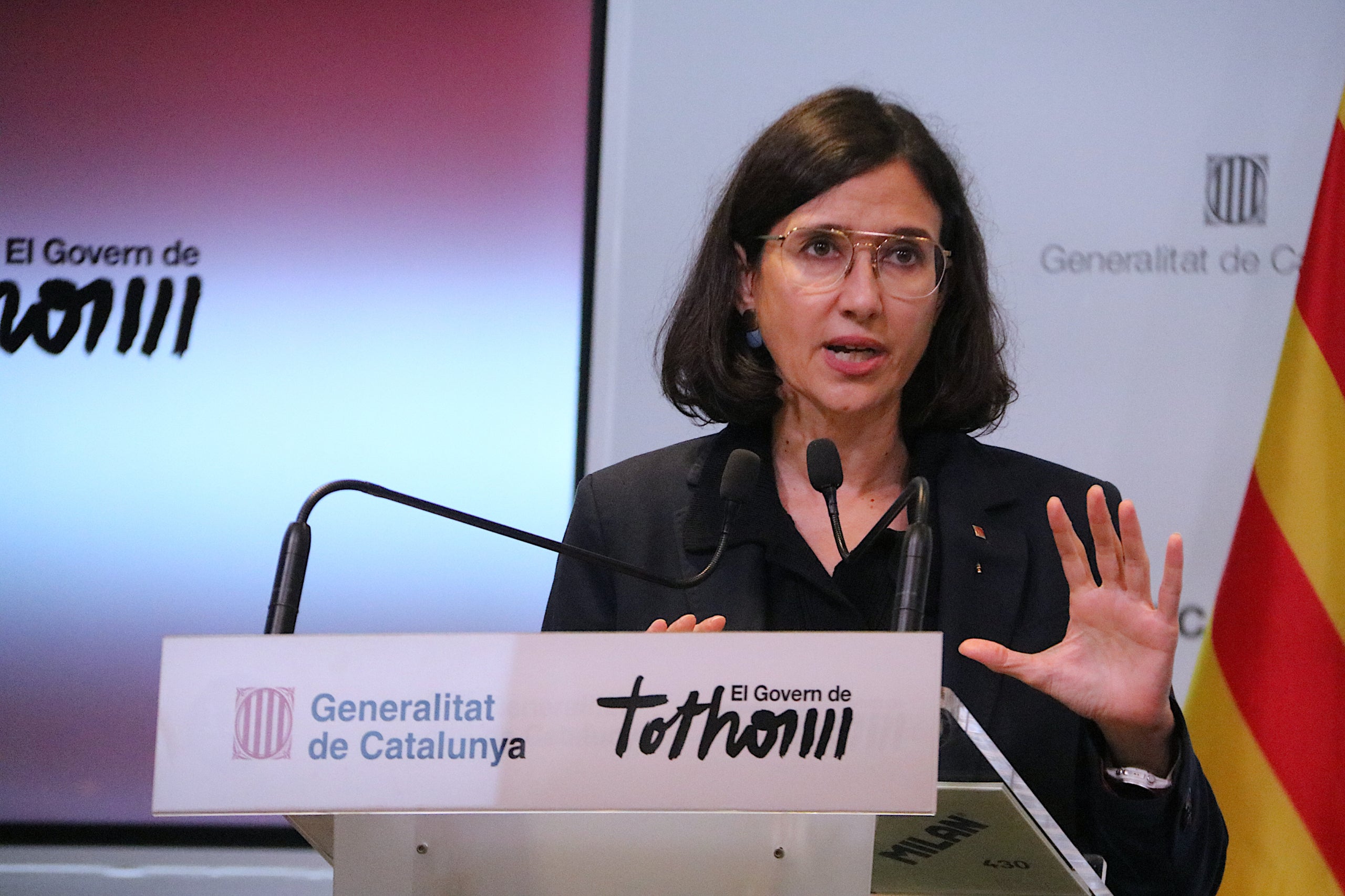 Núria Parlon, consellera d'Interior, en roda de premsa / ACN
