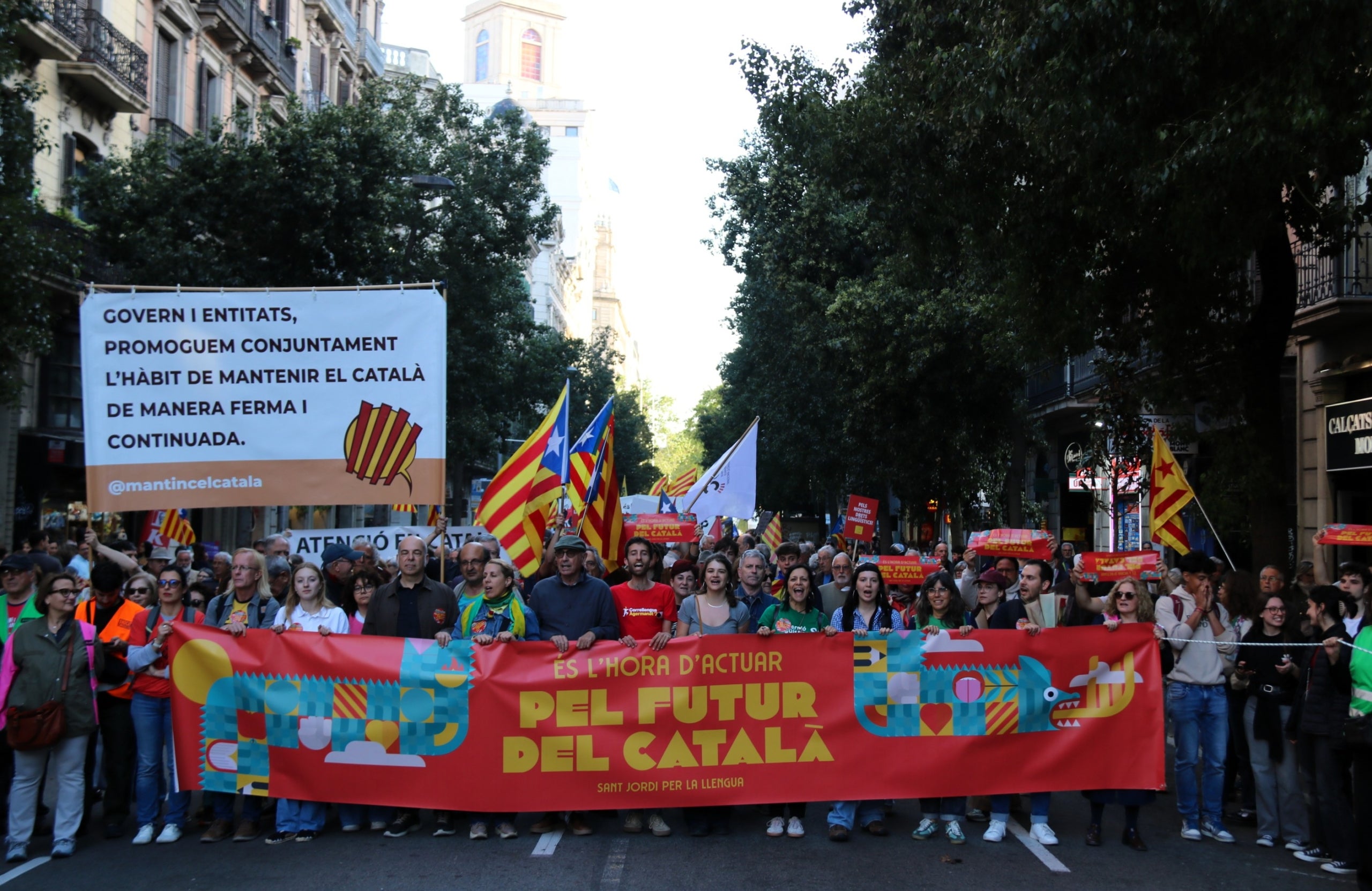 Manifestació a favor de l'ús del català, el 23 d'abril / ACN-Andrea Salazar