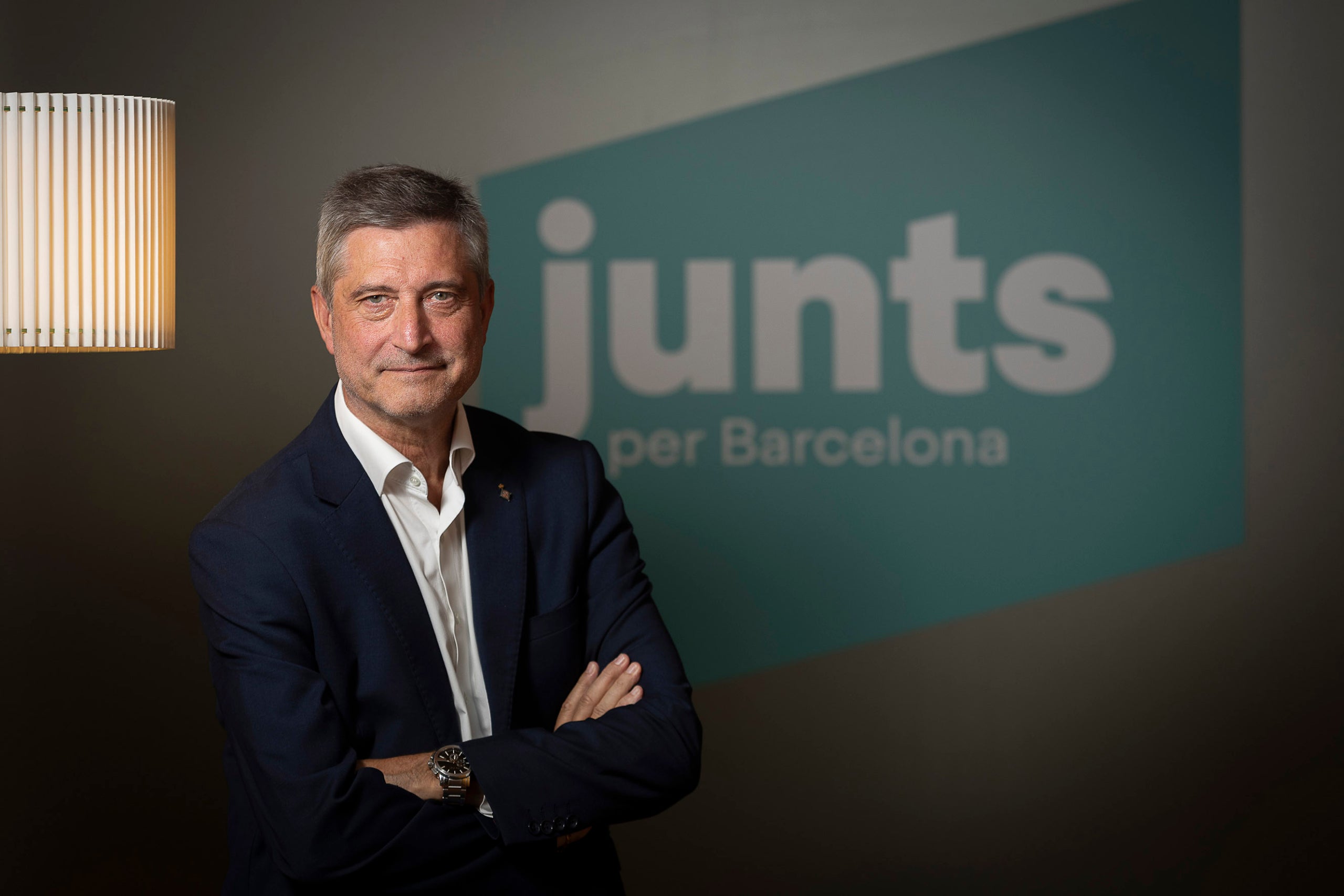 Jordi Martí i Galbis, durant l'entrevista amb el TOT Barcelona a l'Ajuntament / Jordi Play