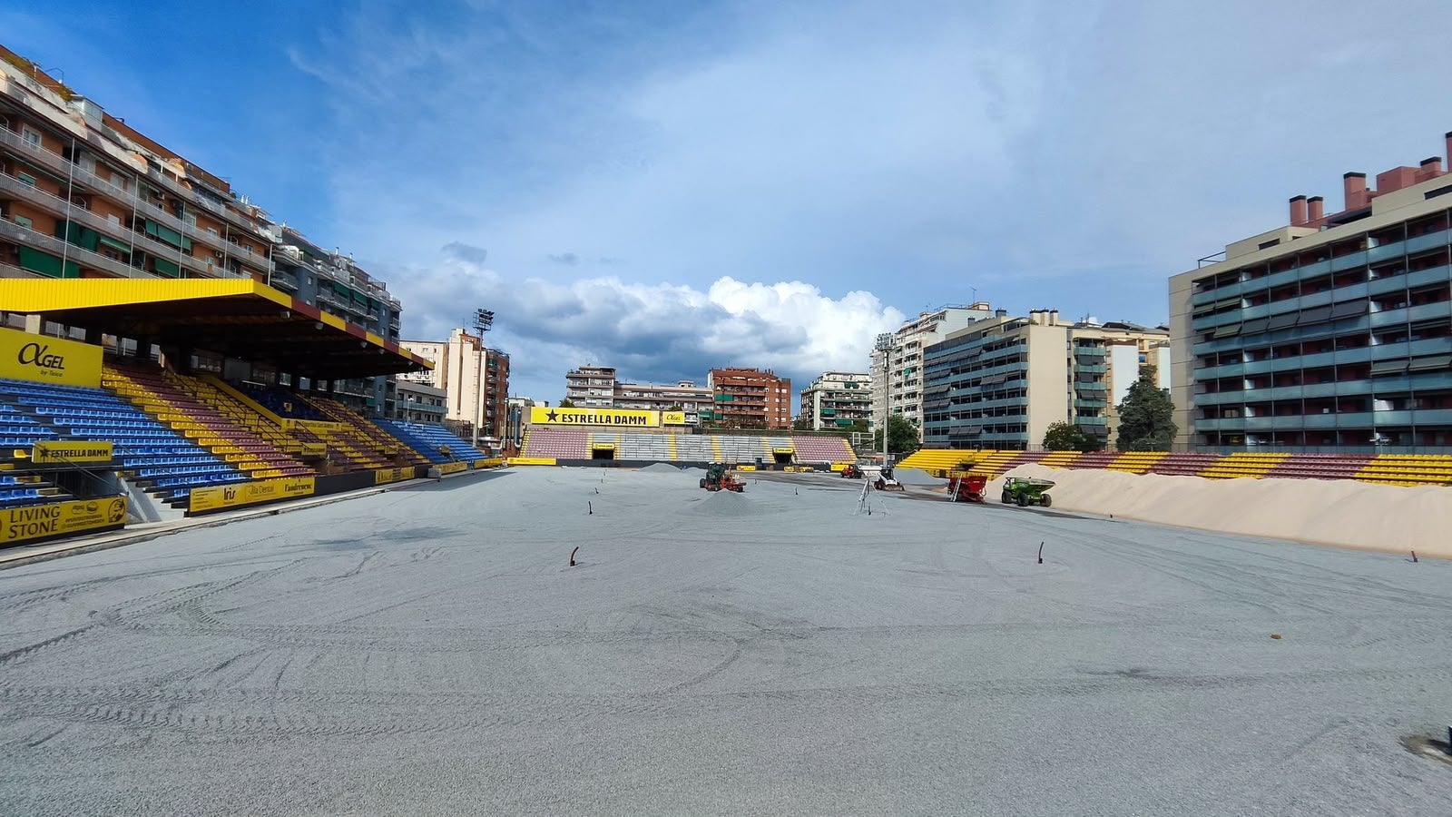 Obres a l'estadi Narcís Sala, el camp de la UESA / Cedida UESA